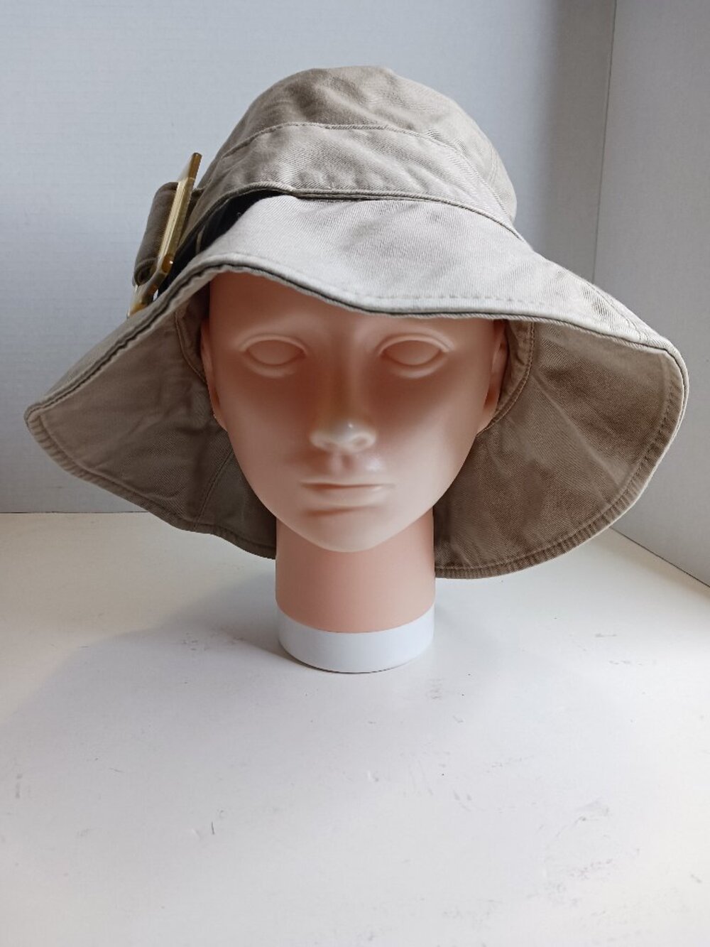 Vintage Women's Desert Tan Cotton Cap Cotton Bucket Hat